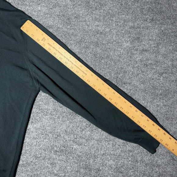 Barbour Quarter Zip Green Wool Sweater Size XL 1804 Crest Long Sleeve Crew Neck - Picture 8 of 12